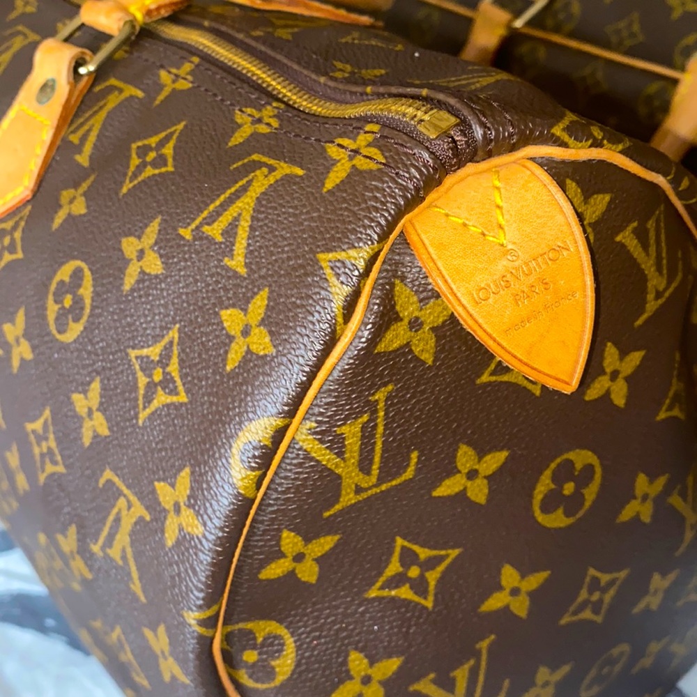 Louis Vuitton Speedy Large Monogram 40 Brown Coated Canvas Weekend/Travel Bag